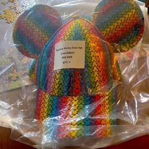 NWT Cakeworthy Disney Rainbow Mickey Ears Hat
